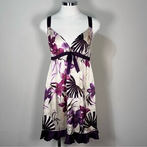 Gilligan & O’Malley Floral Slip Nightgown Dress Y2K Pink Purple Size L
